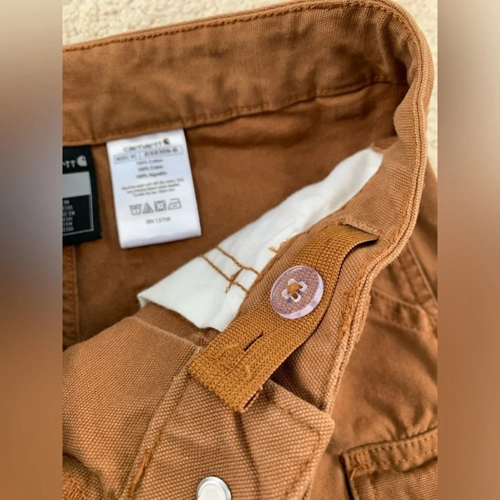 Carhartt Size 8 Tan Canvas Cargo Work Shorts